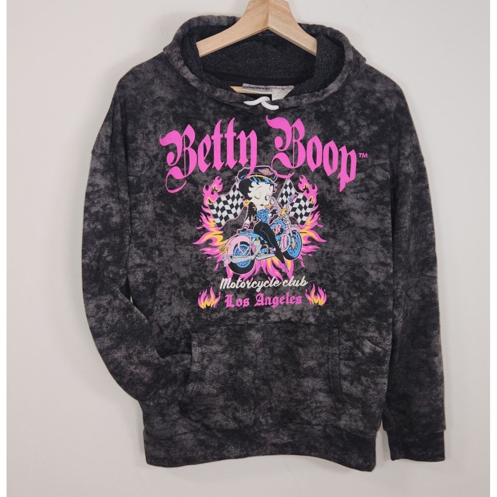 Betty Boop Hoodie “Born To Ride” Los Angeles Sweatshirt Motorcycle MEDIUM